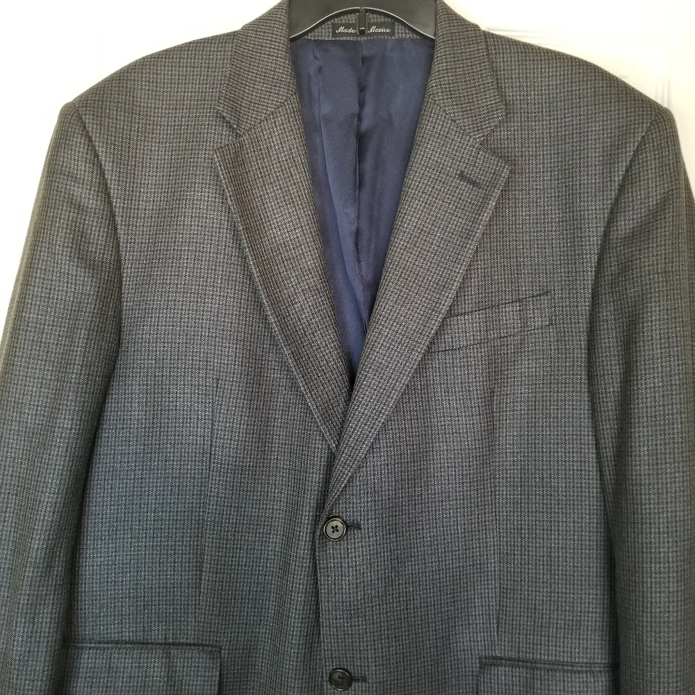 Lauren Ralph Lauren Size 42R Silk Blend Houndstood Plaid Blazer Sport‎ Ja…